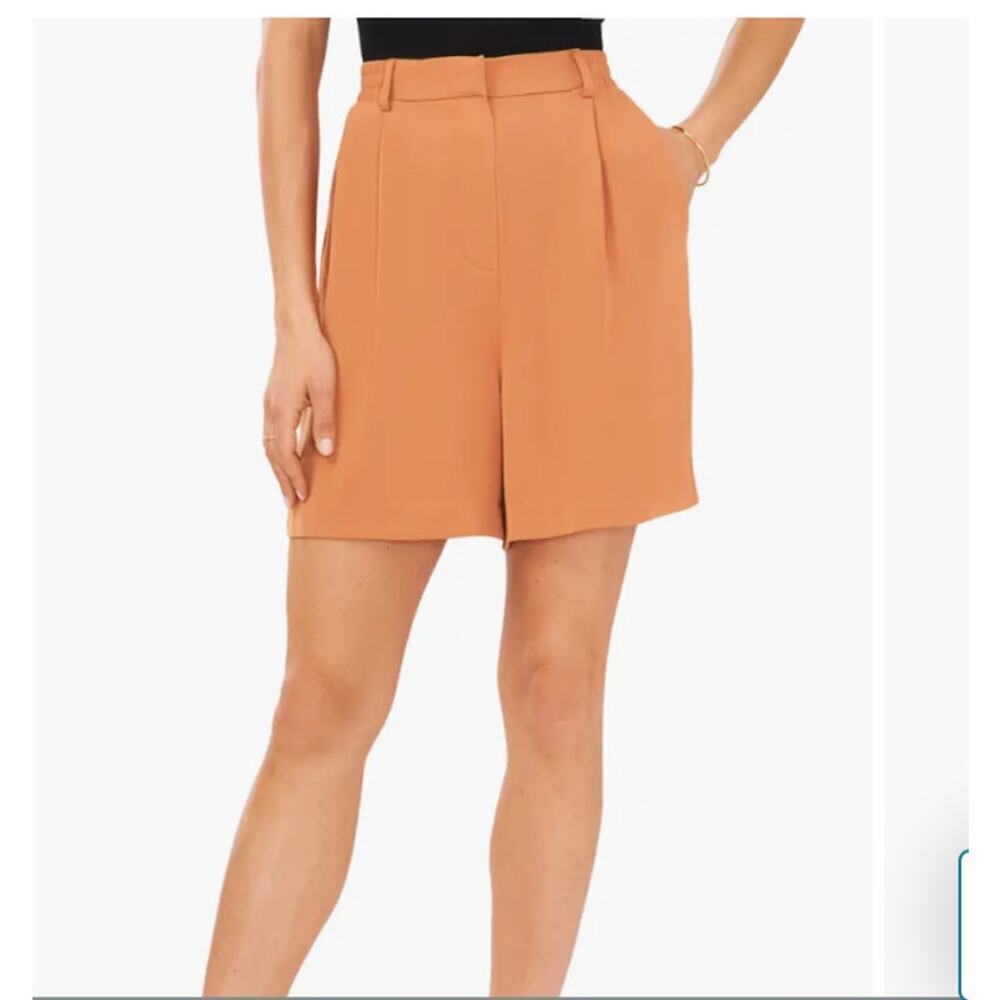 New Halogen Elastic Back Drapey Shorts in Warm Latte Size Large